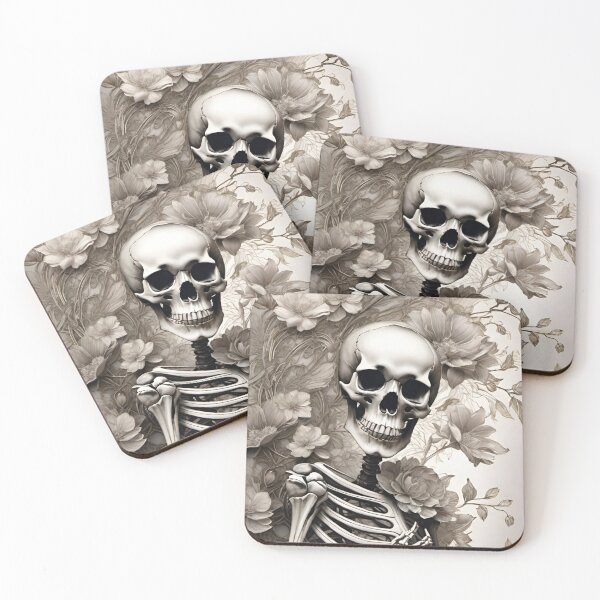 Item preview, Floral skeleton designed and sold by MatrixTattoo.