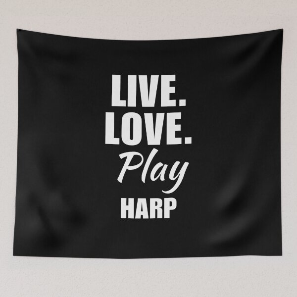 Item preview, Live, love, play harp. Harpist harp instructor or player quote saying for women lover designed and sold by NBSStore.