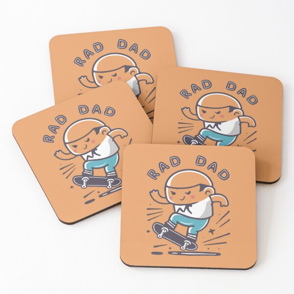 Item preview, Rad Dad on a Skateboard - Kawaii designed and sold by Rockin-Rainbow.