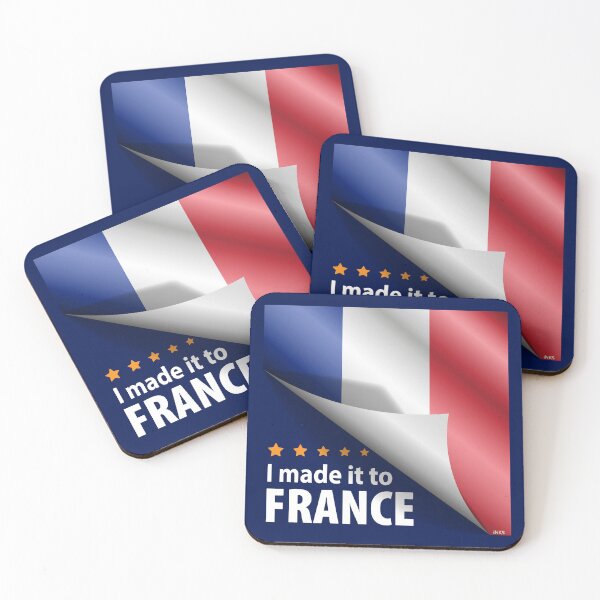 Item preview, I Made It To FRANCE Sticker T-Shirt 01 designed and sold by LocationInks.