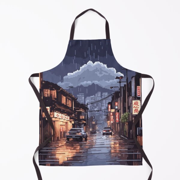 Item preview, Pixel Art Of Rainy Kyoto Streets At Night designed and sold by LeftImpressed.