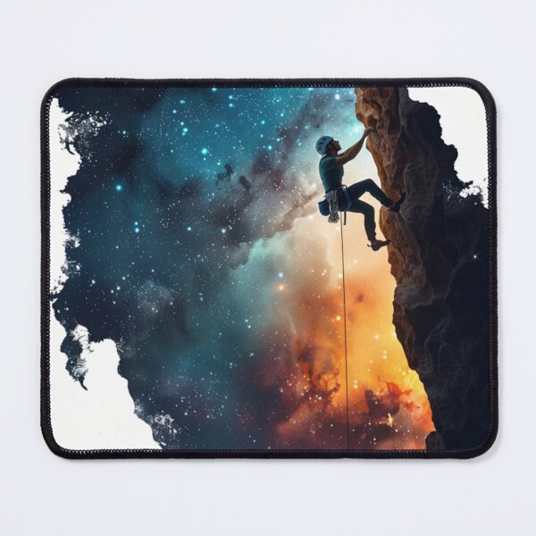Item preview, Climber tackling challenging route cosmic sky Active Outdoors Inspired Art designed and sold by CDC40.