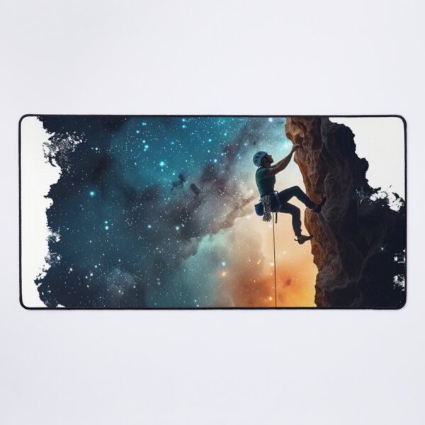 Item preview, Climber tackling challenging route cosmic sky Active Outdoors Inspired Art designed and sold by CDC40.