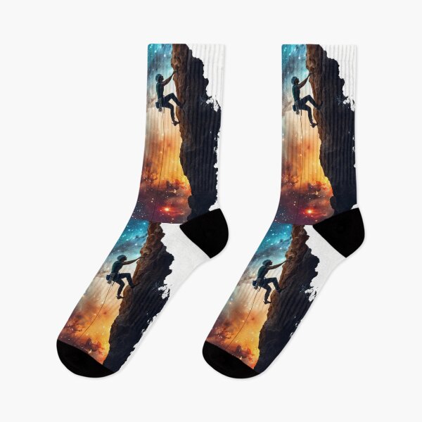 Item preview, Climber tackling challenging route cosmic sky Active Outdoors Inspired Art designed and sold by CDC40.