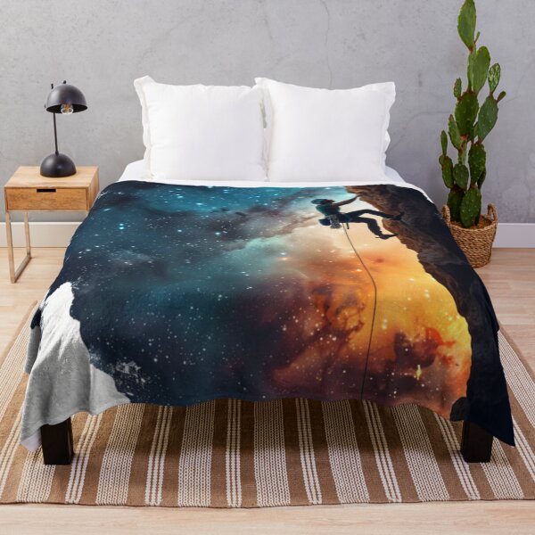Item preview, Climber tackling challenging route cosmic sky Active Outdoors Inspired Art designed and sold by CDC40.