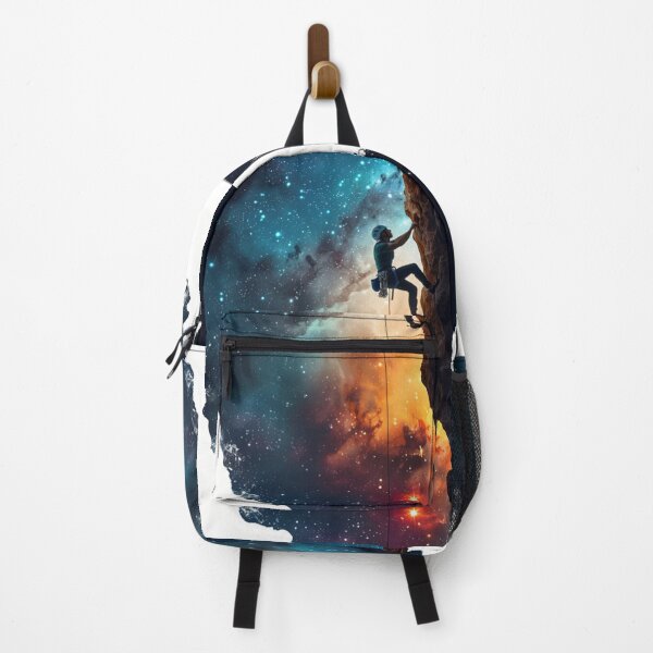 Item preview, Climber tackling challenging route cosmic sky Active Outdoors Inspired Art designed and sold by CDC40.