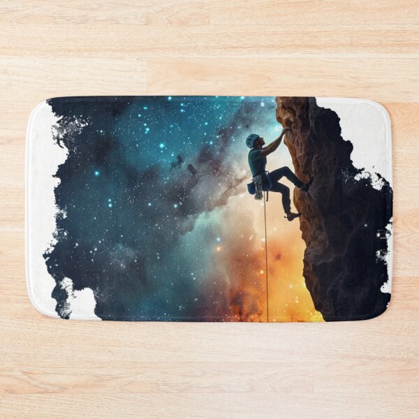 Item preview, Climber tackling challenging route cosmic sky Active Outdoors Inspired Art designed and sold by CDC40.
