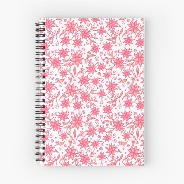 Item preview, Pink floral seamless pattern illustrated digital art designed and sold by SpinklyCreations.