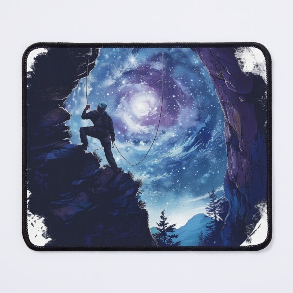 Item preview, Climber tackling challenging route cosmic sky Active Outdoors Inspired Art designed and sold by CDC40.