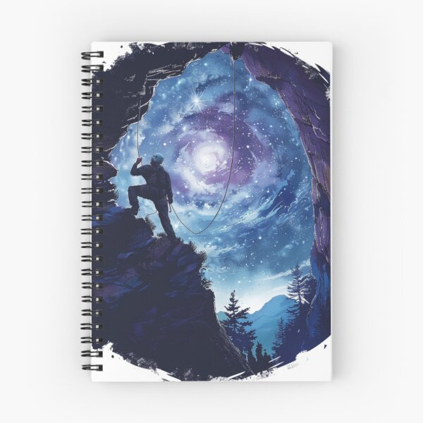 Item preview, Climber tackling challenging route cosmic sky Active Outdoors Inspired Art designed and sold by CDC40.