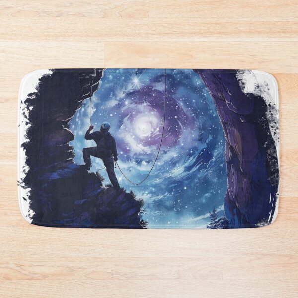Item preview, Climber tackling challenging route cosmic sky Active Outdoors Inspired Art designed and sold by CDC40.