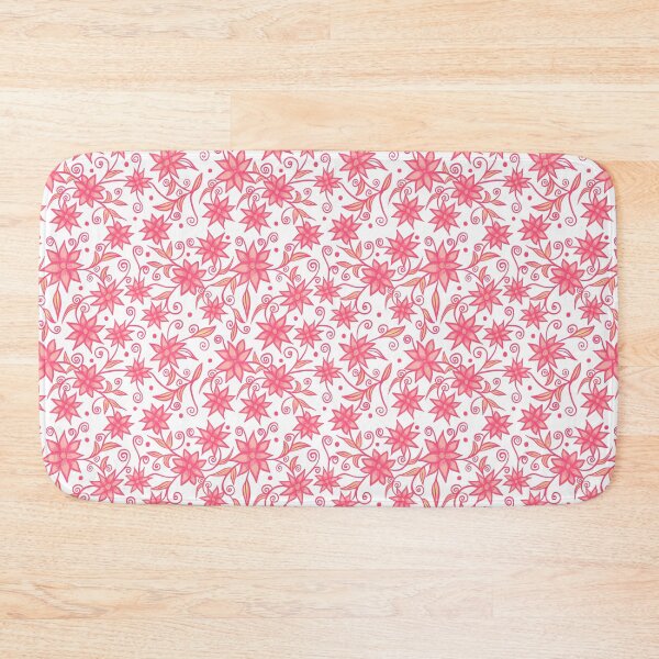 Item preview, Pink floral seamless pattern illustrated digital art designed and sold by SpinklyCreations.