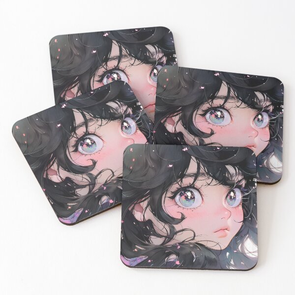 Item preview, Whimsical Enchanting Curly Haired Anime Girl designed and sold by bubblegoth.