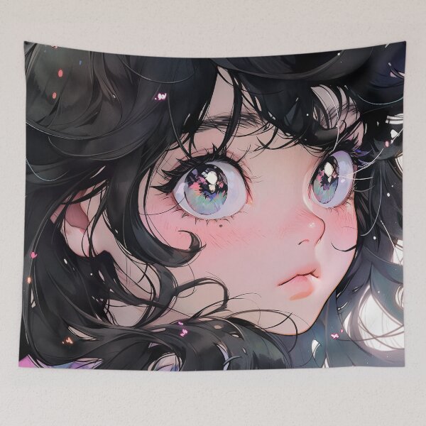 Item preview, Whimsical Enchanting Curly Haired Anime Girl designed and sold by bubblegoth.