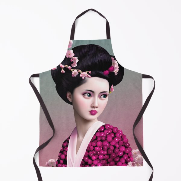 Item preview, Pink Cherry Geisha with blossoms designed and sold by Britta Glodde.
