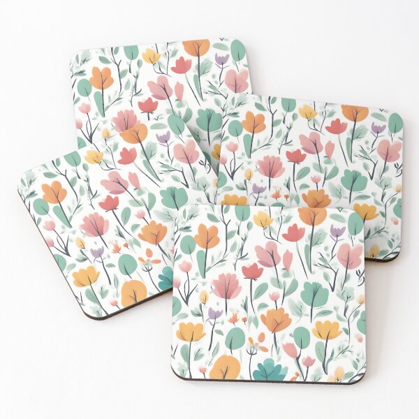 Item preview, Colorful spring llowers minimalist designed and sold by simaso.