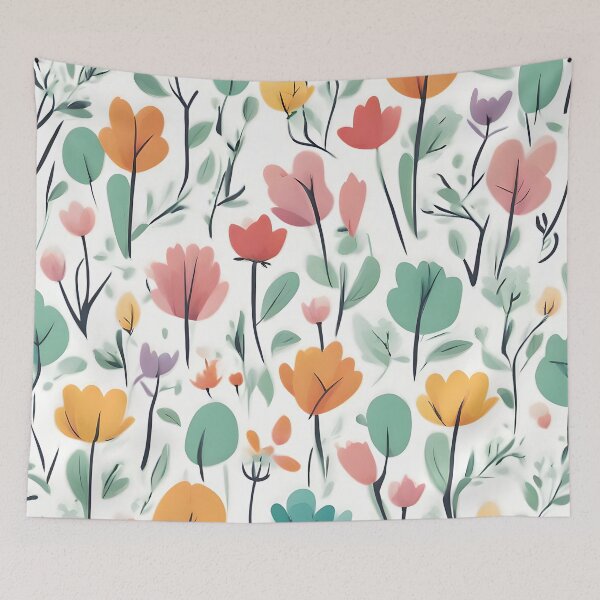 Item preview, Colorful spring llowers minimalist designed and sold by simaso.