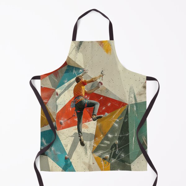 Item preview, Climber tackling challenging route abstract shapes Active Outdoors Inspired Art designed and sold by CDC40.