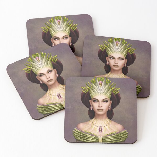 Item preview, Woman dressed in royal fashion made of asparagus designed and sold by Britta Glodde.