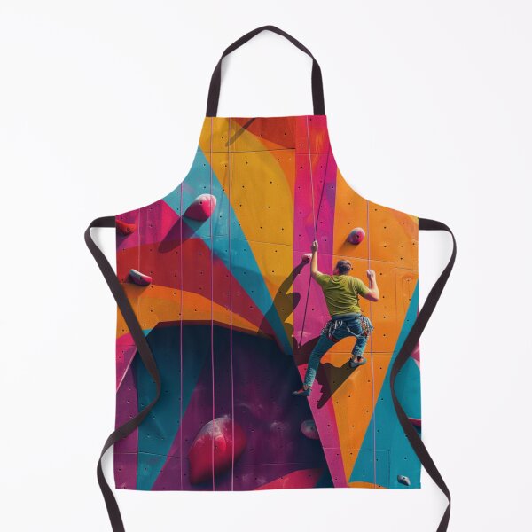 Item preview, Climber tackling challenging route abstract shapes Active Outdoors Inspired Art designed and sold by CDC40.
