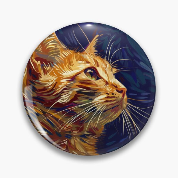 Item preview,  Red cat illustration drawn in the style of Van Gogh. designed and sold by Svetlanhcik.