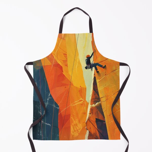 Item preview, Climber tackling challenging route abstract shapes Active Outdoors Inspired Art designed and sold by CDC40.