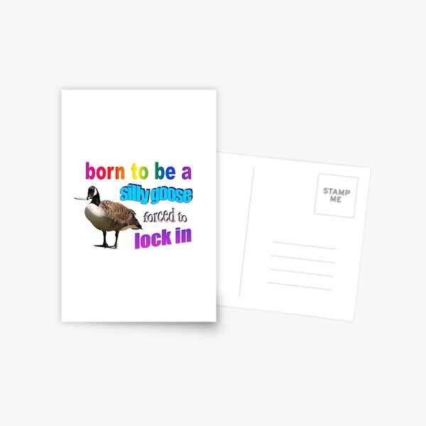 Item preview, Born to be a silly goose, forced to lock in word art designed and sold by snazzyseagull.