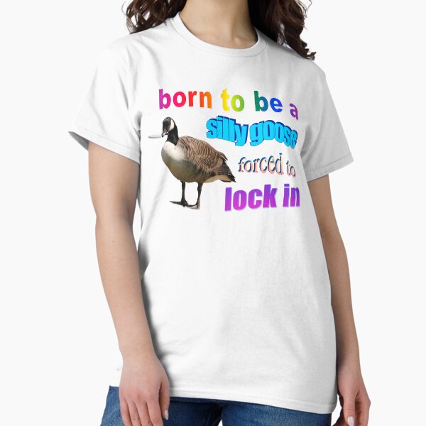Item preview, Born to be a silly goose, forced to lock in word art designed and sold by snazzyseagull.
