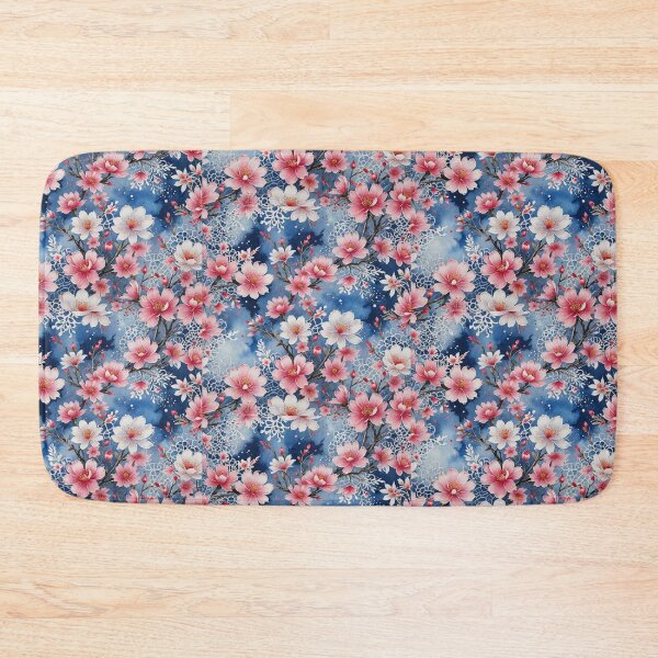 Item preview, Pink field flower flowers tapestry Blue wildflowers  designed and sold by Coolparrotgirl.