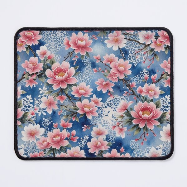 Item preview, Pink field flower flowers tapestry Blue wildflowers designed and sold by Coolparrotgirl.