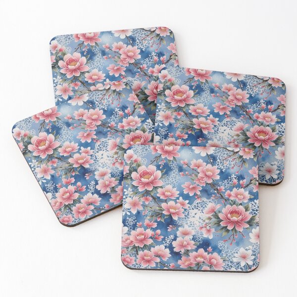 Item preview, Pink field flower flowers tapestry Blue wildflowers  designed and sold by Coolparrotgirl.