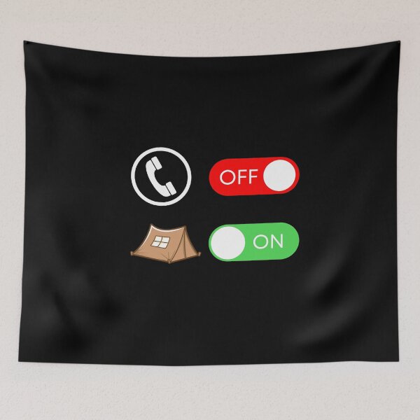 Item preview, Phone wifi internet off, camping mode on. Off the grid nomadic lifestyle crew or wanderluster designed and sold by NBSStore.