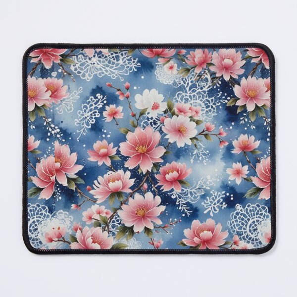 Item preview, Pink field flower flowers tapestry Blue wildflowers designed and sold by Coolparrotgirl.
