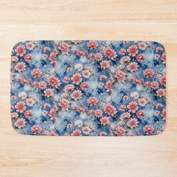 Item preview,  Pink field flower flowers tapestry Blue wildflowers  designed and sold by Coolparrotgirl.