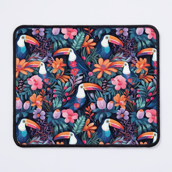 Item preview, Tropical Toucan and Floral Pattern designed and sold by madtoyman.