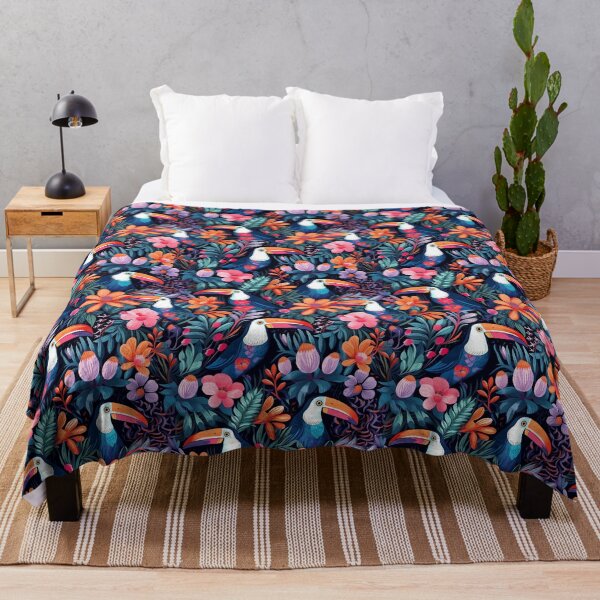 Item preview, Tropical Toucan and Floral Pattern designed and sold by madtoyman.