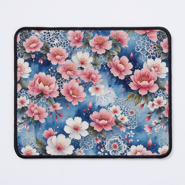 Item preview, Pink field flower flowers tapestry Blue wildflowers designed and sold by Coolparrotgirl.