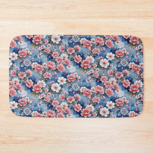Item preview, Pink field flower flowers tapestry Blue wildflowers  designed and sold by Coolparrotgirl.