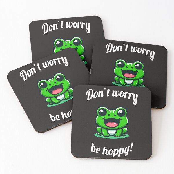 Item preview, Don't worry be hoppy cute kawaii frog designed and sold by SekoOne.