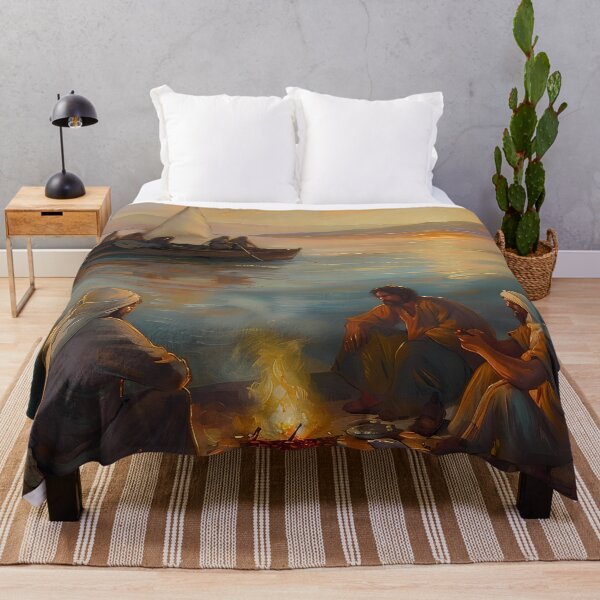 Item preview, Dawn at Sea of Galilee with Jesus designed and sold by LivingArtClips.