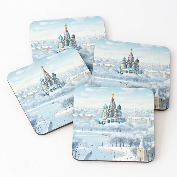 Item preview, Winter Wonderland in Moscow, Snowy Saint Basil's Cathedral designed and sold by madtoyman.