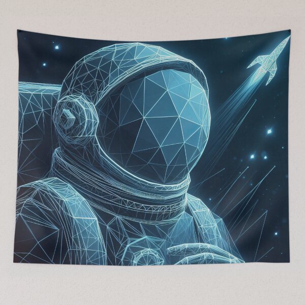 Item preview, Stargazer's Dream Astronaut's Ascent into the Cosmic Web designed and sold by ArtComixHaven.