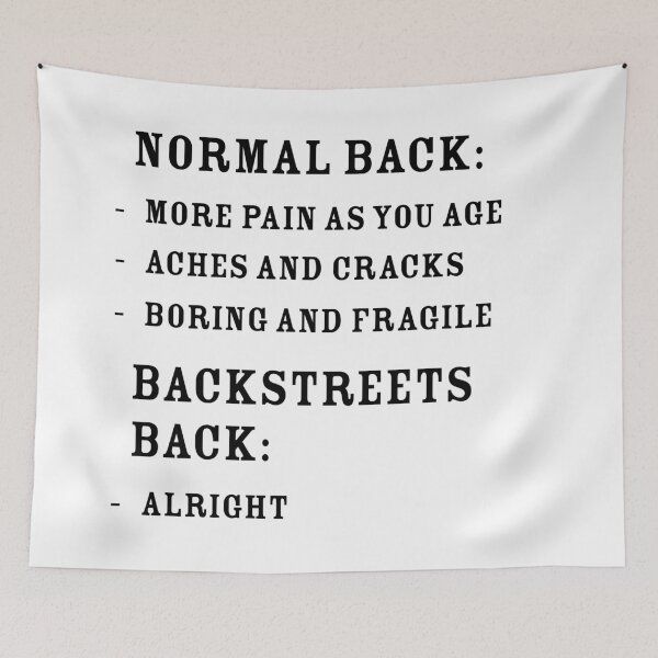 Item preview, Normal Back vs Backstreets Back designed and sold by digifun.