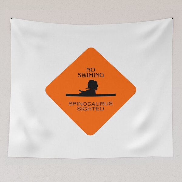 Item preview, No Swimming - Spinosaurus Sign designed and sold by MPDesign84.