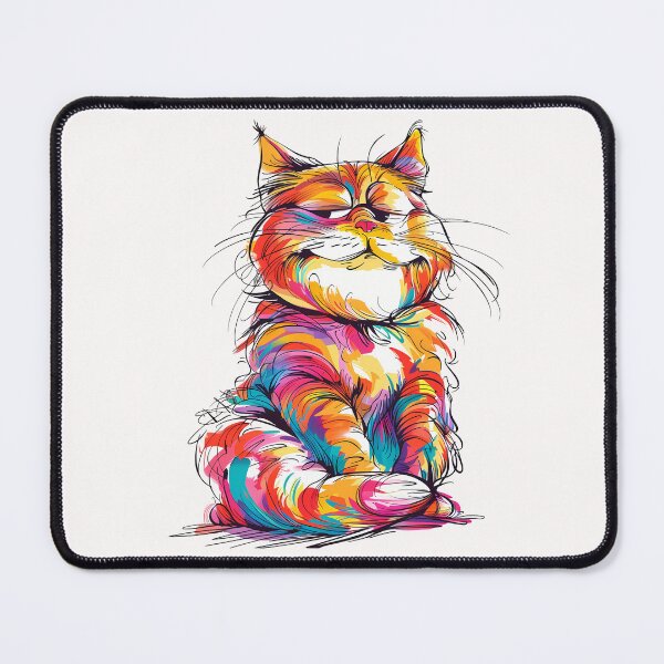 Item preview, Funny colorful cat sleeping peacefully designed and sold by mando24895.
