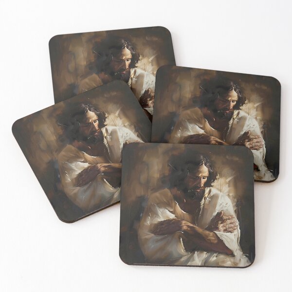 Item preview, Embracing Jesus in Thick Oil Style designed and sold by LivingArtClips.