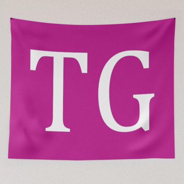 Item preview, TG Initials Monogram Elegant White Letters designed and sold by Jeallan Designs.