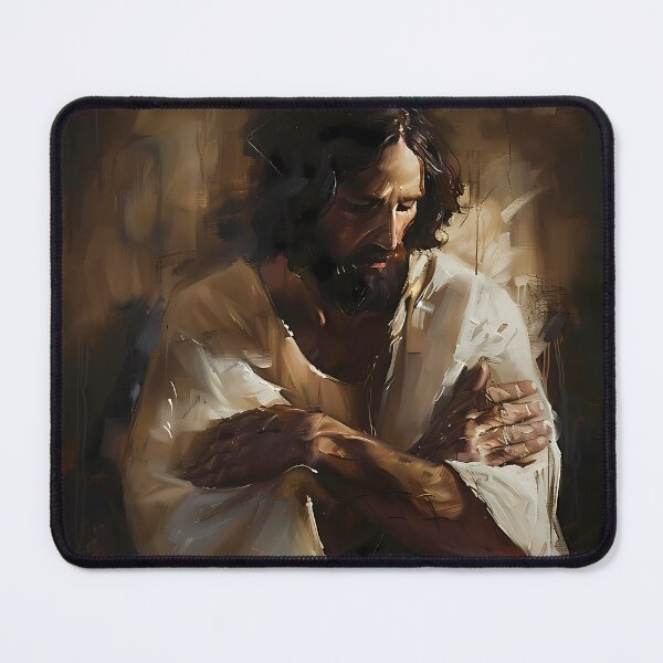 Item preview, Embracing Jesus in Thick Oil Style designed and sold by LivingArtClips.
