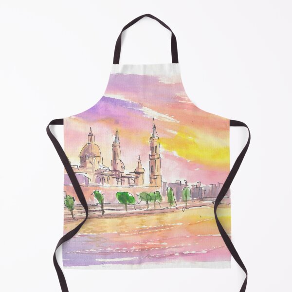 Item preview, Saragossa Spain with Ebro River and Cathedral Our Lady of the Pillar designed and sold by artshop77.