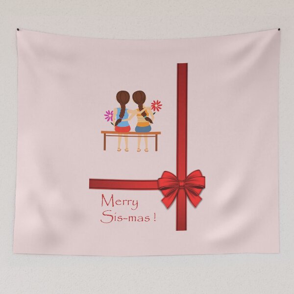 Item preview, Merry Sis-mas!  (2 Girls hugging on a Bench) designed and sold by SomeGuyLou.